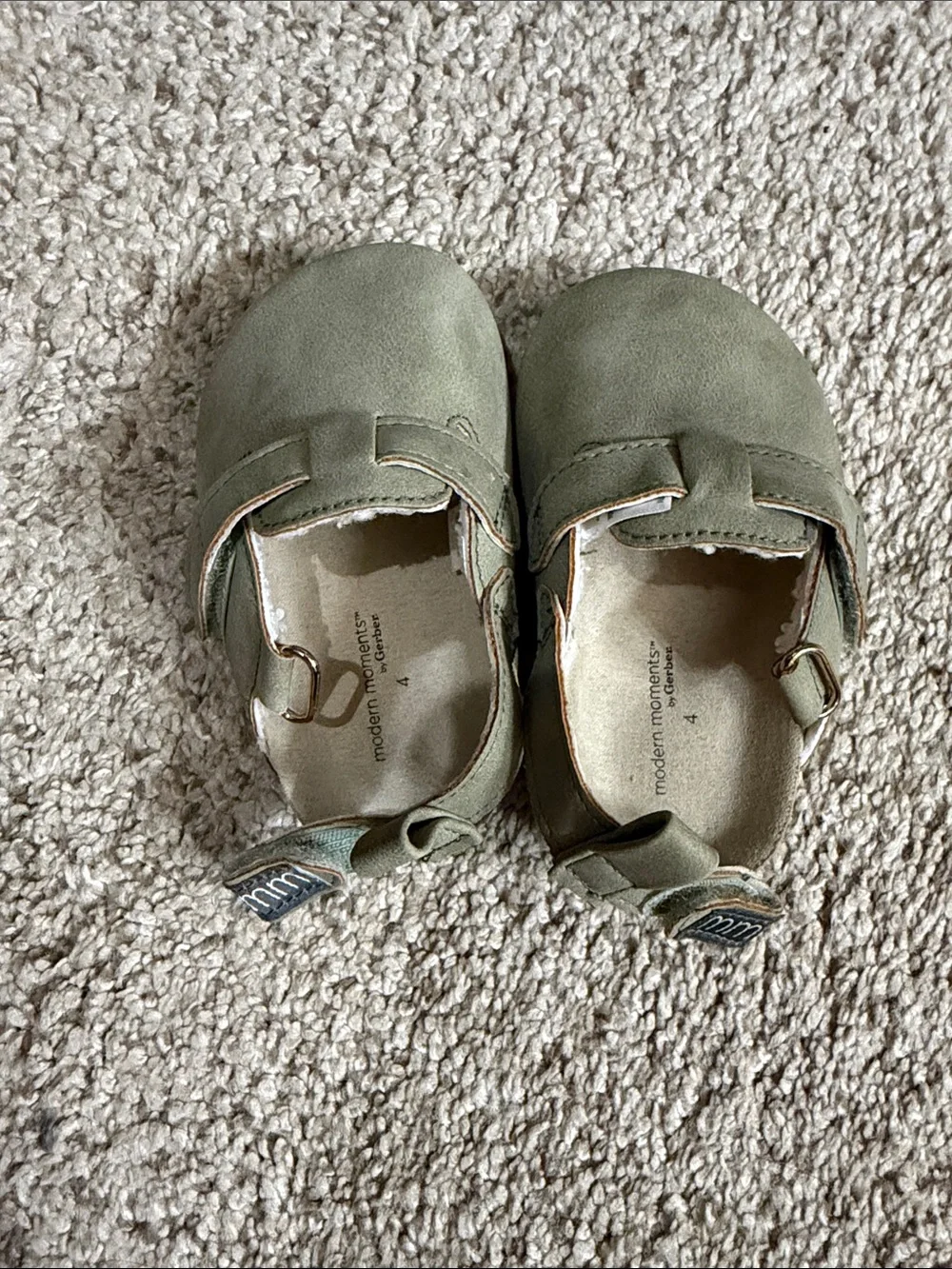 Olive Green baby Mary Jane Shoes